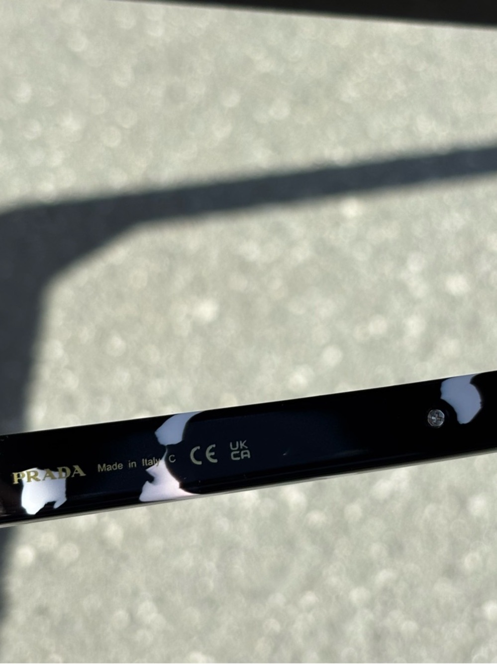 NEW Prada SPR A16S Sunglasses Black Phantos Made in Italy Iconic metal plaque - Picture 6 of 14